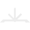 Ekena Millwork Vanguard Architectural Grade PVC Gable Bracket, 108"W x 54"H x 4"D x 6"F, 12/12 Pitch GBP108X54X0406VAN00 - alternate 5